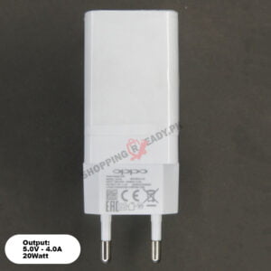 Oppo 100% Fast Usb Charger 2 Pin / 4A / 20 Watt – Compatible Oppo A/F/R/K Series Models