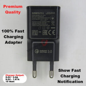 Premium Quality Samsung 100% Fast Charging Usb Adapter 2 Pin / 15 Watt – Black